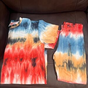 Vibrant Tie-Dye T-Shirt and Shorts Set